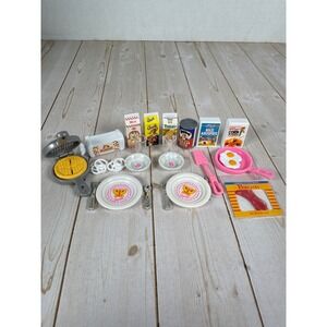 Vintage Barbie Breakfast Food Accessories 90s Mattel Kitchen Miniature Lot
